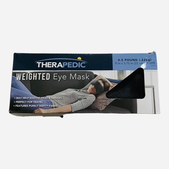 Therapedic Accessories Nib Therapedic Weighted Soft Eye Mask 2 Lbs